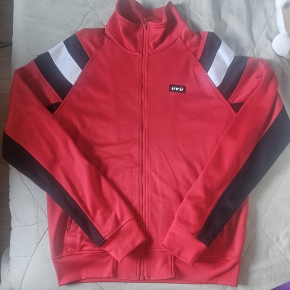 OLD - OVO Track Jacket Red Black White Athleisure Cotton Blend Large - Picture 4 of 8